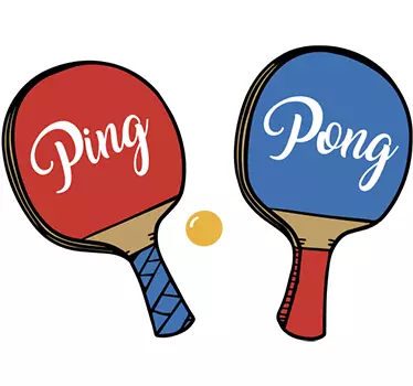 Muursticker PingPong - TenStickers