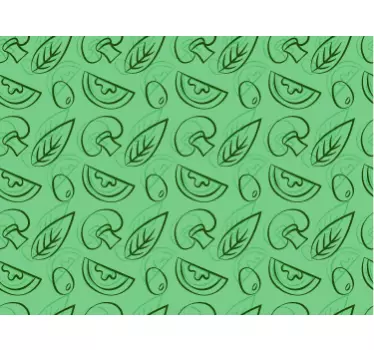 Muursticker pizza ingredienten - TenStickers