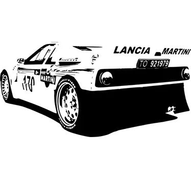 Muursticker race auto Lancia - TenStickers