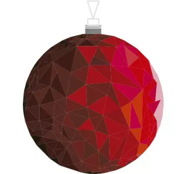 Muursticker rode kerstbal - TenStickers