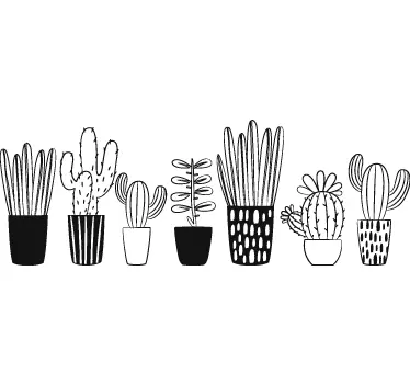 Muursticker sierrand cactussen - TenStickers