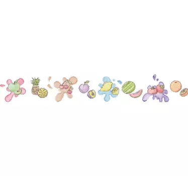 Muursticker sierrand fruit aquarel - TenStickers