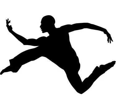 Muursticker Silhouet Dansend - TenStickers