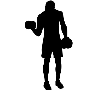 Muursticker silhouet gewichtheffer - TenStickers
