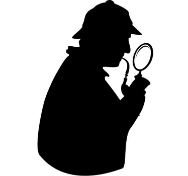 Muursticker silhouet Sherlock Holmes - TenStickers
