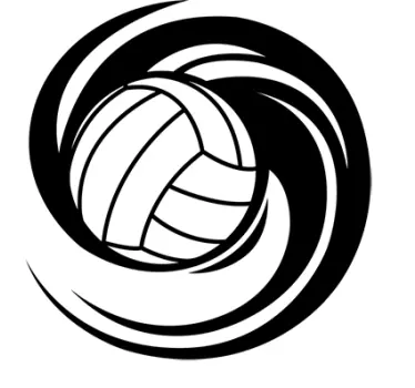 Muursticker spinnende volleybal - TenStickers