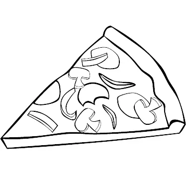 Muursticker keuken stuk pizza - TenStickers