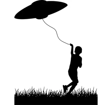 Muursticker UFO vlieger - TenStickers