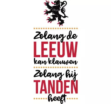 Muursticker Vlaamse volkslied - TenStickers