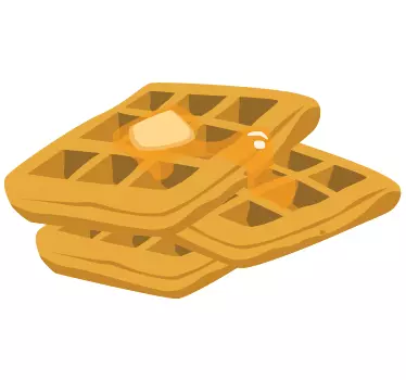 Muursticker Wafels - TenStickers
