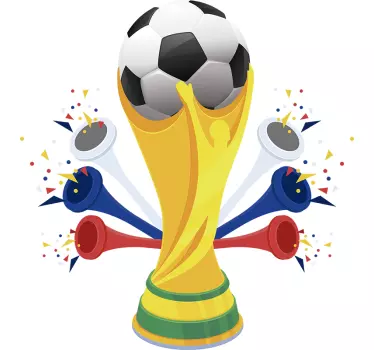 Muursticker kinderkamer voetbal wereldbeker - TenStickers