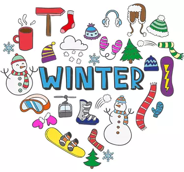 Muursticker Winterhart - TenStickers