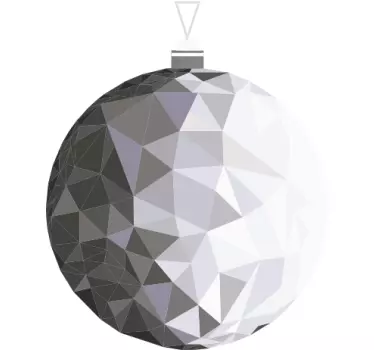 Muursticker zilveren kerst bal - TenStickers