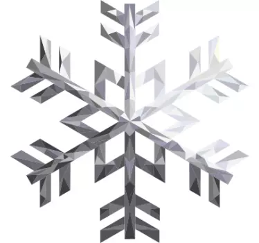 Muursticker zilveren sneeuwvlok - TenStickers