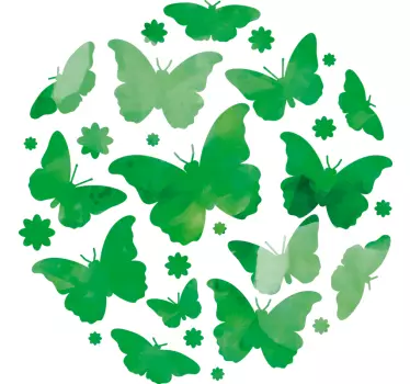 Muurstickers vlinders waterverf vlinders - TenStickers