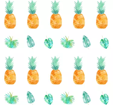 Fruit sticker ananas patronen - TenStickers