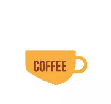 Drank sticker koffiekop - TenStickers