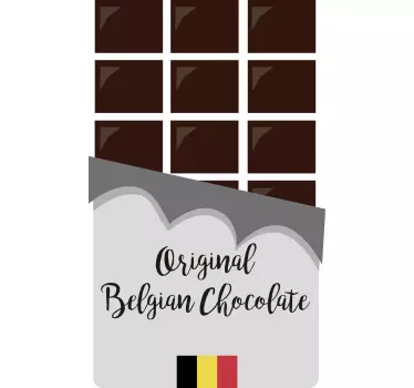 Bedrijfsstickers Typische Vlaamse chocolade - TenStickers