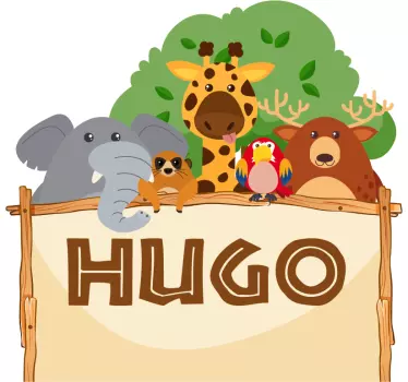 Muurstickers dieren Jungle dieren - TenStickers