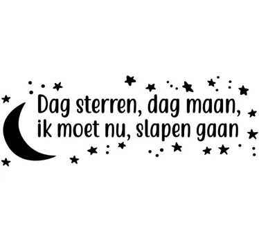 Muurstickers tekst Slapen gedichtje tekst - TenStickers