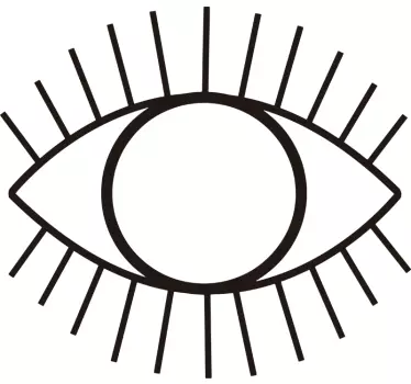 Stickers kunst oog silhouette - TenStickers