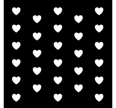 Raamstickers hartjes raamfolie - TenStickers