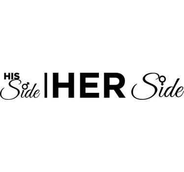 Ornament muursticker His & her side - TenStickers