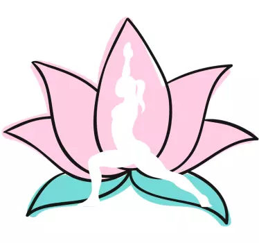Sport muursticker yoga lotusbloem - TenStickers