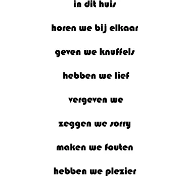 Trap sticker in dit huis... - TenStickers