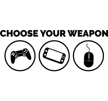 Muurstickers tekst Choose the weapon - TenStickers