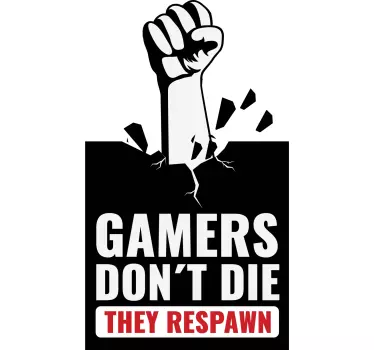 Muurstickers tekst gamers text - TenStickers