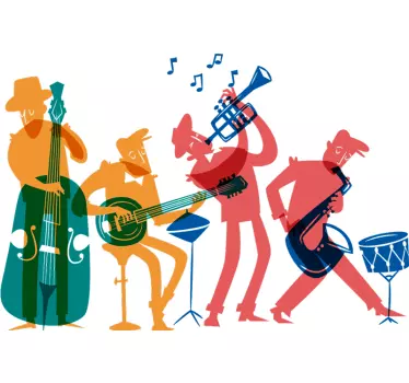 Muurdecoratie stickers Jazz band - TenStickers
