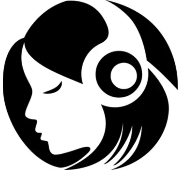 Muziek luisteren sticker - TenStickers