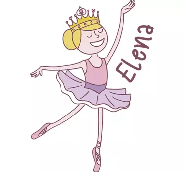 Naamsticker ballerina - TenStickers