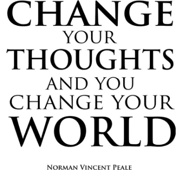 Norman Vincent Quote Muursticker - TenStickers