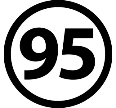 Ongelood 95 Autosticker - TenStickers