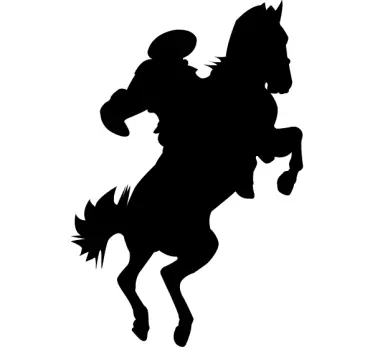 Paard met ruiter sticker - TenStickers
