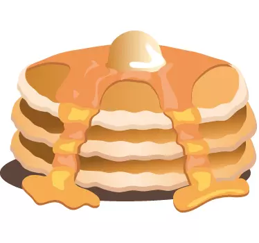 Pannenkoek met stroop sticker - TenStickers