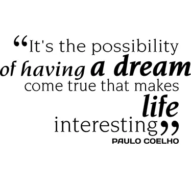 Paulo Coelho Quote Muursticker - TenStickers