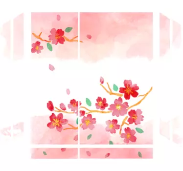 Playstation skin roze bloemen - TenStickers