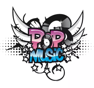 Pop music logo - TenStickers