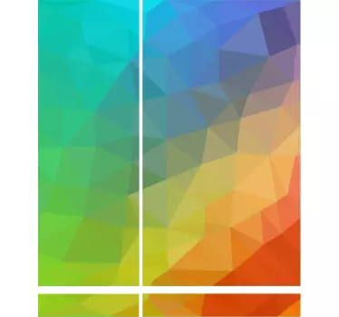 PS4 sticker geometrisch regenboog - TenStickers