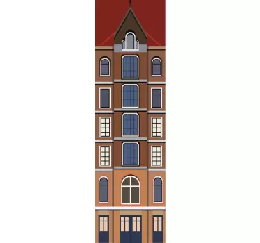 Raamfolie grachtenpandjes-doorzichtig - TenStickers