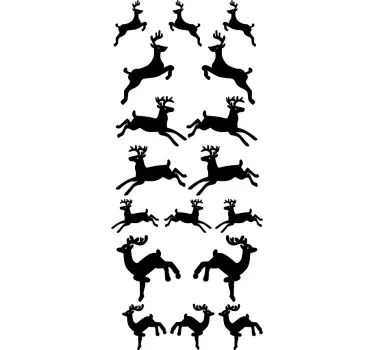 Rendieren kerstmis sticker - TenStickers