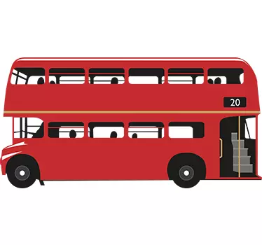 Rode Bus Londen Muursticker - TenStickers