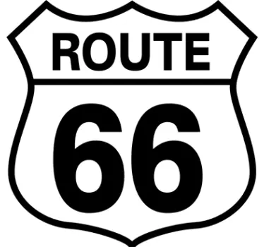 Route 66 Muursticker - TenStickers