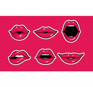 Roze lips Meubel sticker - TenStickers