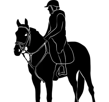 Ruiter Met Paard Muursticker - TenStickers