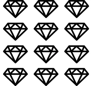 Ruitmotief arrangement sticker geometrische vormen - TenStickers