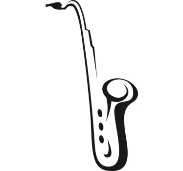 Silhouet Sticker Saxofoon - TenStickers